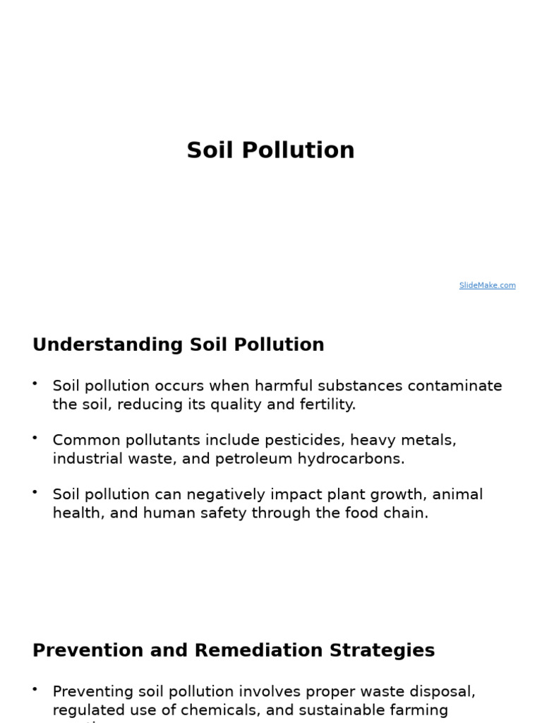 Understanding Soil Pollution Causes & Solutions | PDF