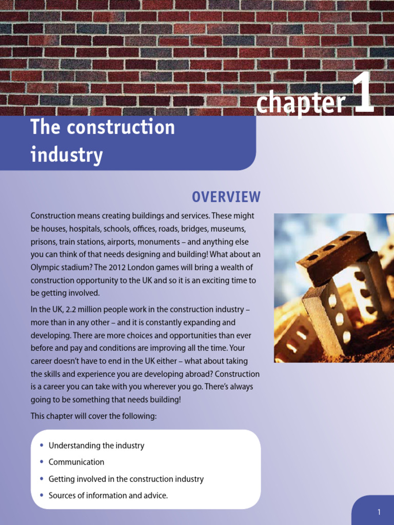 Overview of the Construction Industry | PDF | Apprenticeship | Body ...