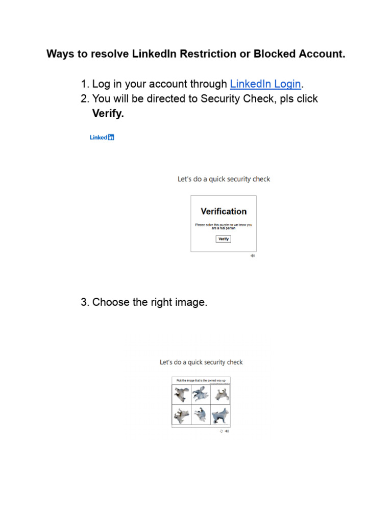 Fix LinkedIn Account Restrictions Guide | PDF | Linked In | Identity ...