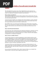 Duties of Advocates | Advocate | Fee