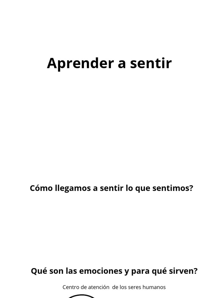 Aprender A Sentir | PDF