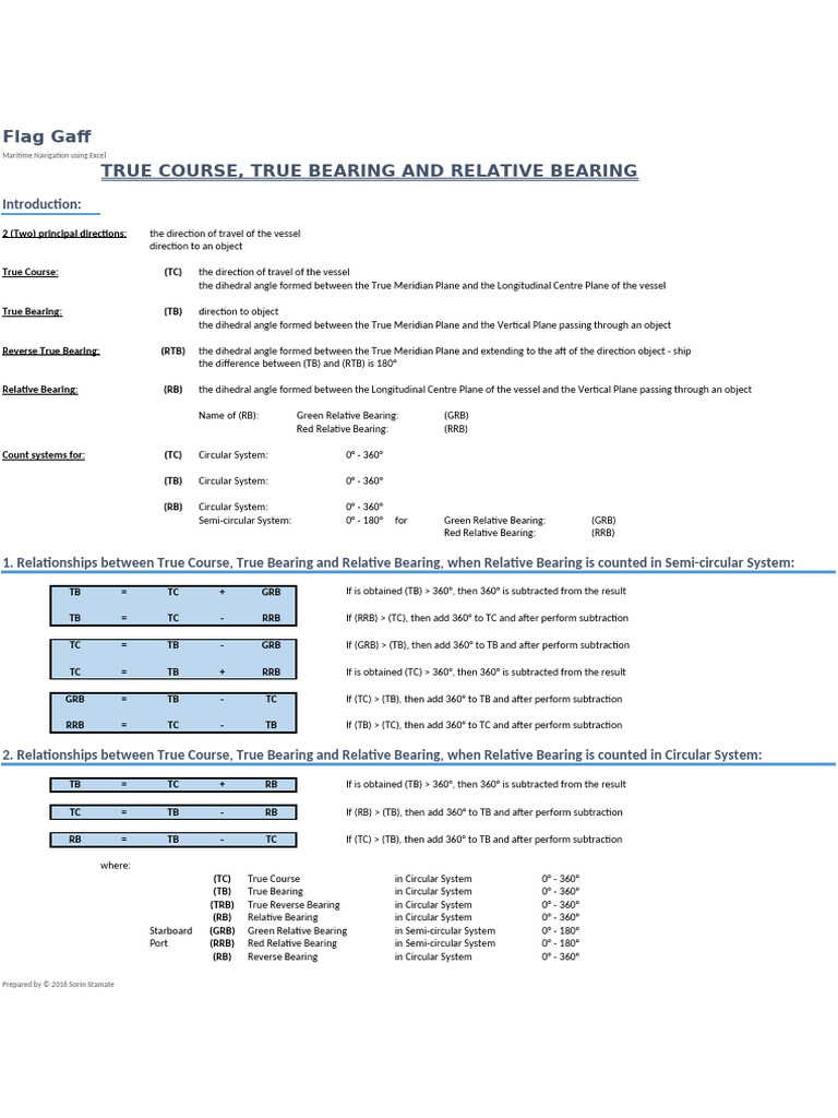True Course True Bearing Relative Bearing v1.0 | PDF | Angle