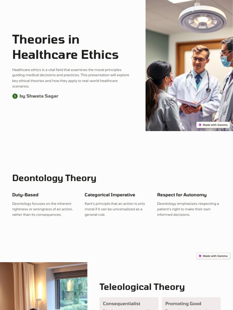 Ethical Theories in Healthcare Decisions | PDF | Utilitarianism