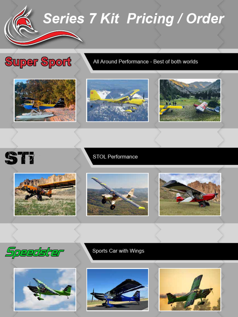 Kitfox Series 7 Kit Pricing 2025 | PDF | Empennage | Landing Gear