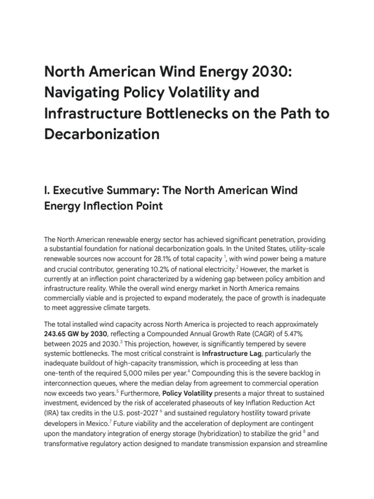 North American Wind Energy 2030 Insights | PDF | Wind Power | Renewable ...