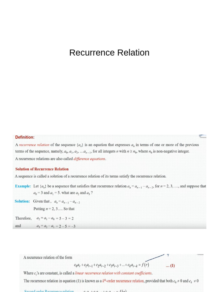 Recurrence | PDF