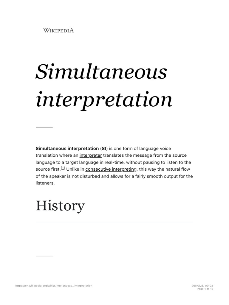 Understanding Simultaneous Interpretation | PDF | Human Communication ...