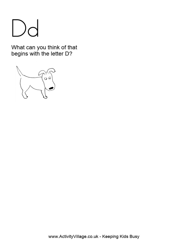 Alphabet Blank D | PDF