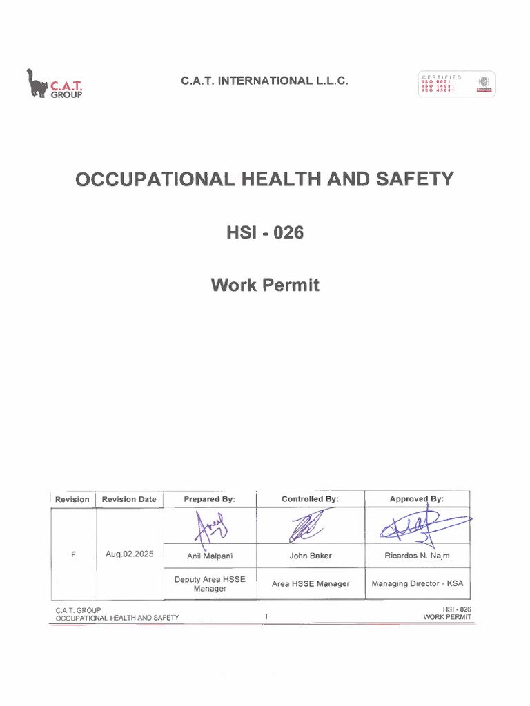 Hsi-026-Work Permit | PDF