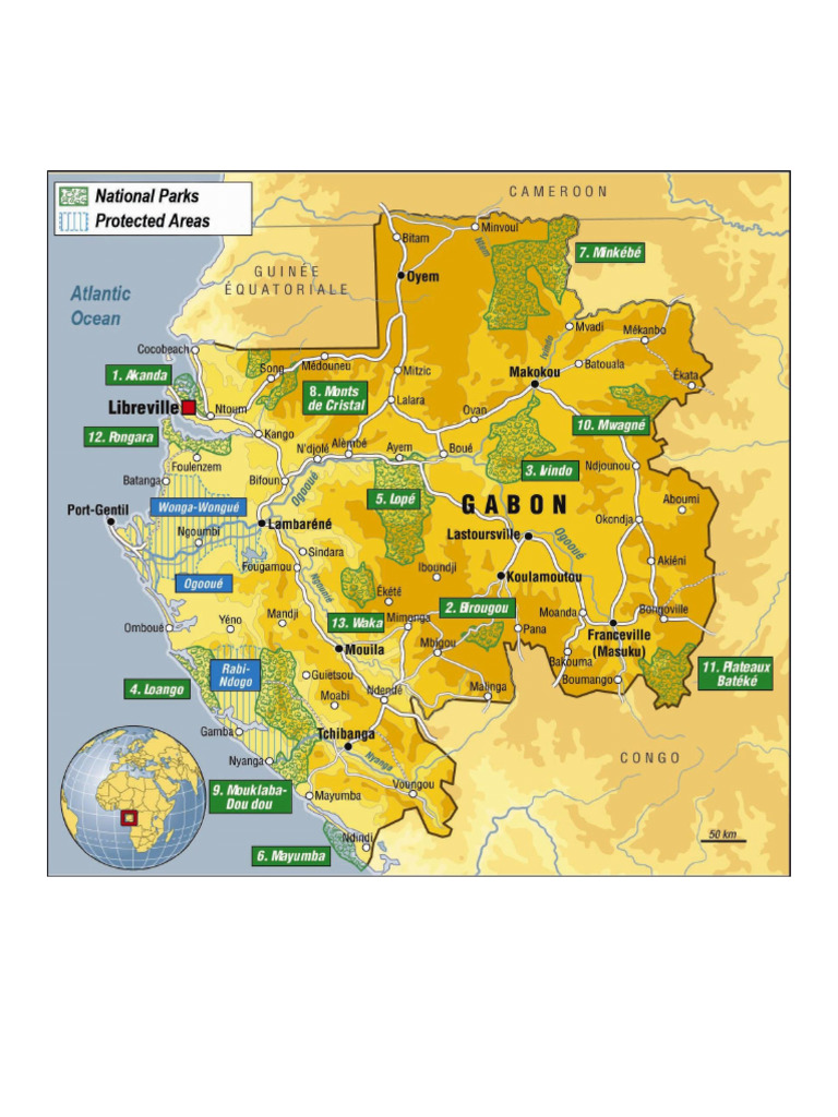 La Cartographie Des Parcs Du Gabon | PDF