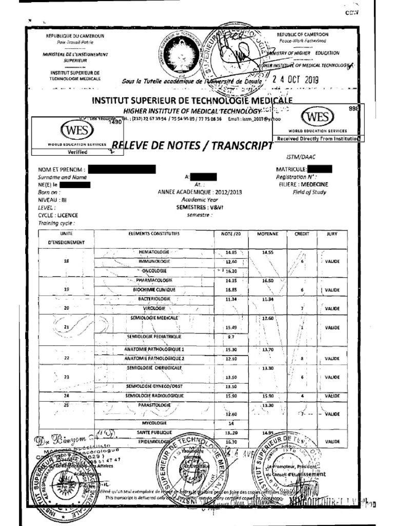 Releve de Note l3+m1 | PDF