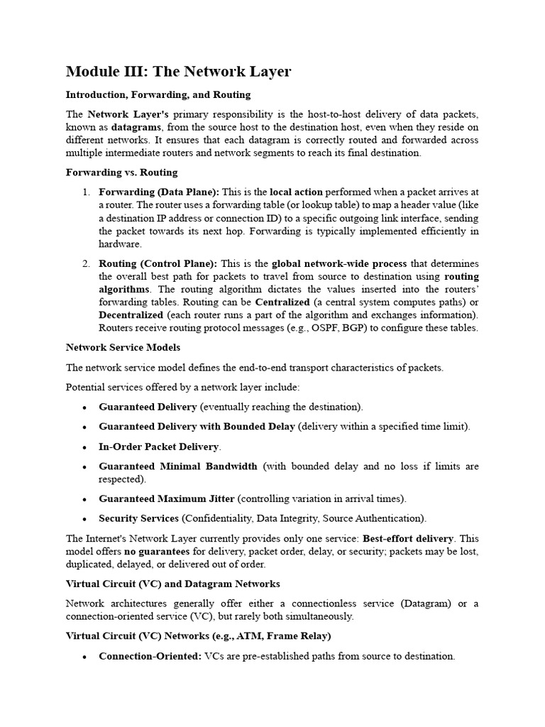 Understanding the Network Layer Basics | PDF | Transmission Medium ...