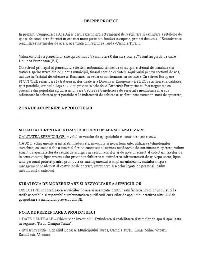 Proiect European | PDF