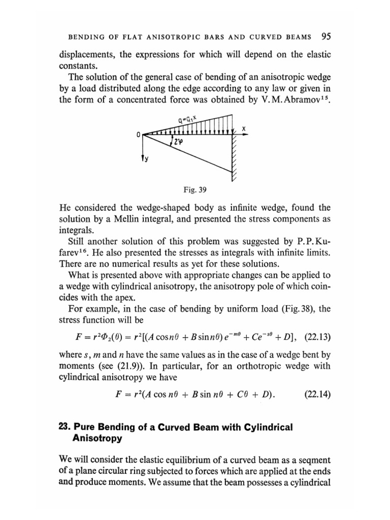 Bending and End Force - Anisotropic Plates Theory | PDF