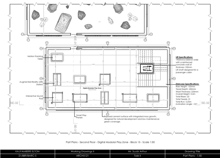 05 WD II Task 2 Multi Functional Structure Part Plans 31 | PDF | Stairs ...