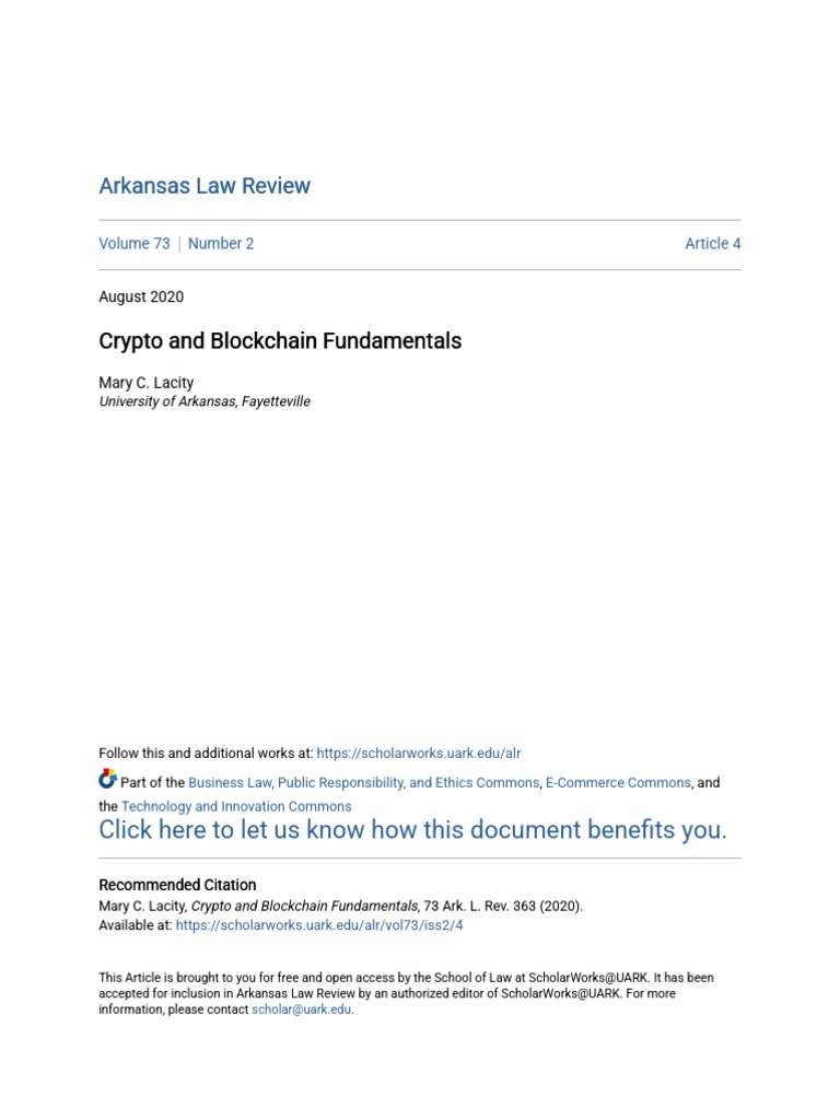 Crypto and Blockchain Fundamentals | PDF | Bitcoin | Cryptocurrency