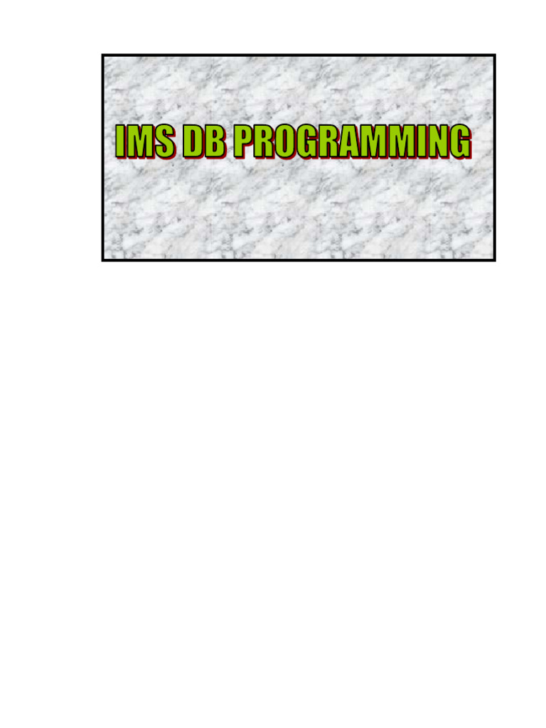 IMS DB Batch Guide: Hierarchical Database | PDF | Databases ...