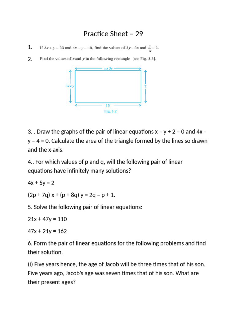 Practice Sheet - 29 | PDF