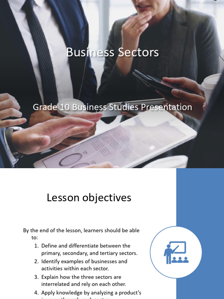 Understanding Business Sectors in Economy | PDF | Tertiary Sector Of ...
