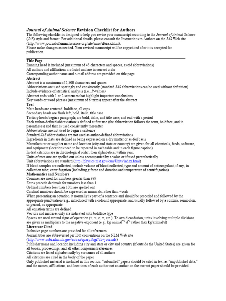 JAS Citation Format Guidelines | PDF | Citation | Comma