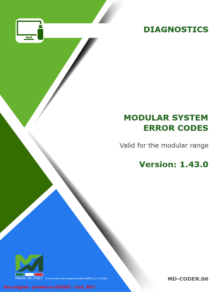 Merlo Modular System Error Codes Guide | PDF | Electrical Engineering ...