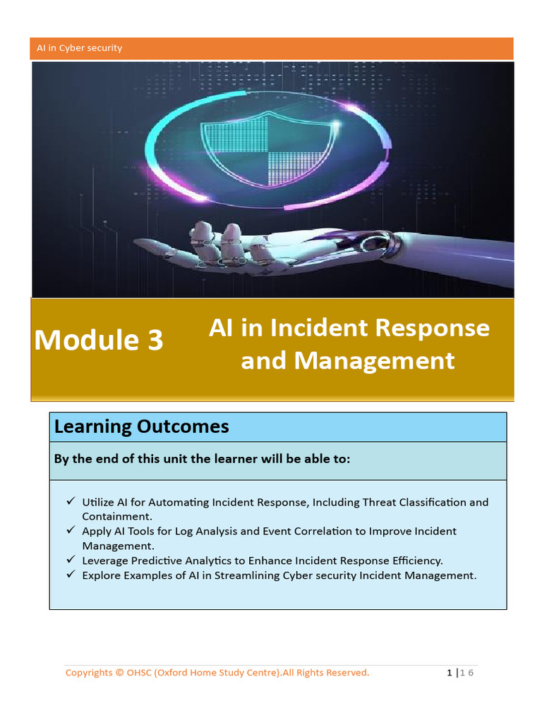 AI in Cybersecurity Incident Management | PDF | Security | Computer ...