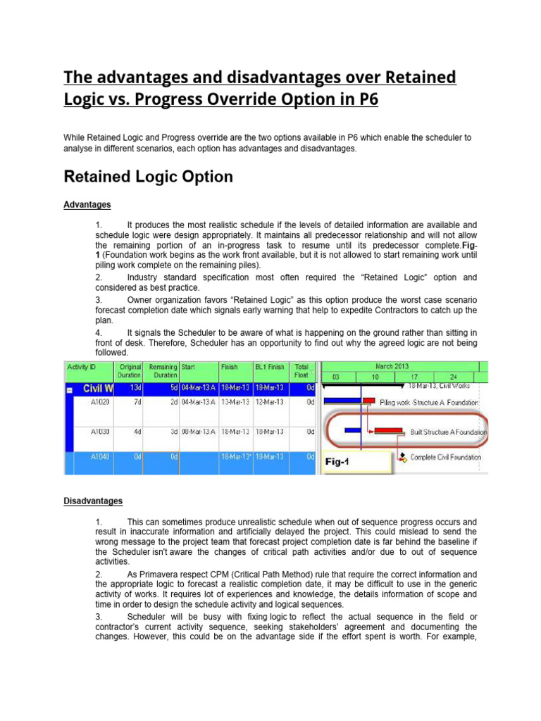 The Advantages and Disadvantages Over Retained Logic Vs Progress ...