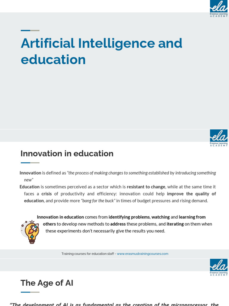 AI Innovations in Education Training | PDF | Artificial Intelligence ...