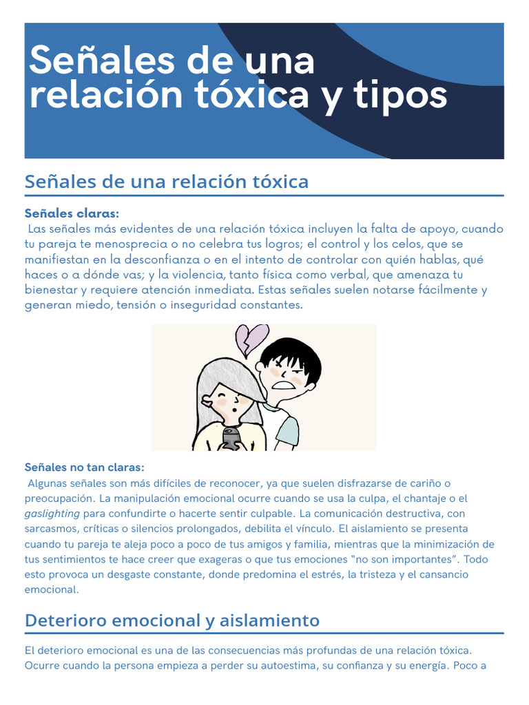 Señales y soluciones de relaciones tóxicas | PDF | Las emociones ...