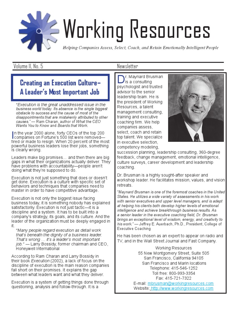 Cultivating an Execution Culture | PDF | Strategic Management | Leadership