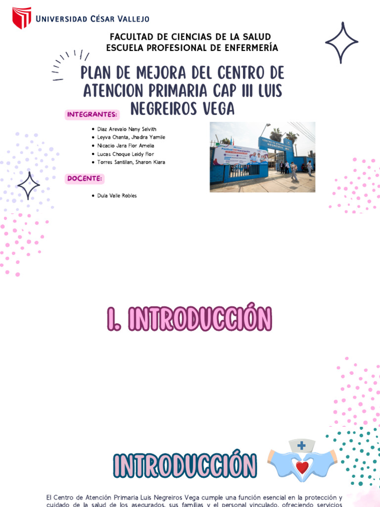 Plan de Mejora para CAP III Negreiros Vega | PDF | Enfermería | Cuidado ...