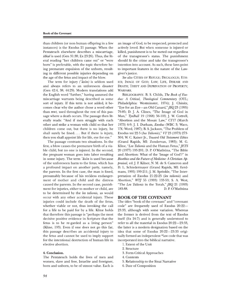 Book of Covenant Article | PDF