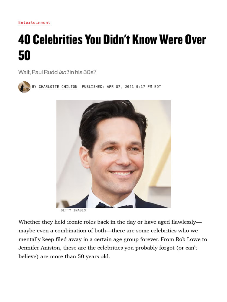 40 Celebrities You Forgot Are Over 50 | PDF