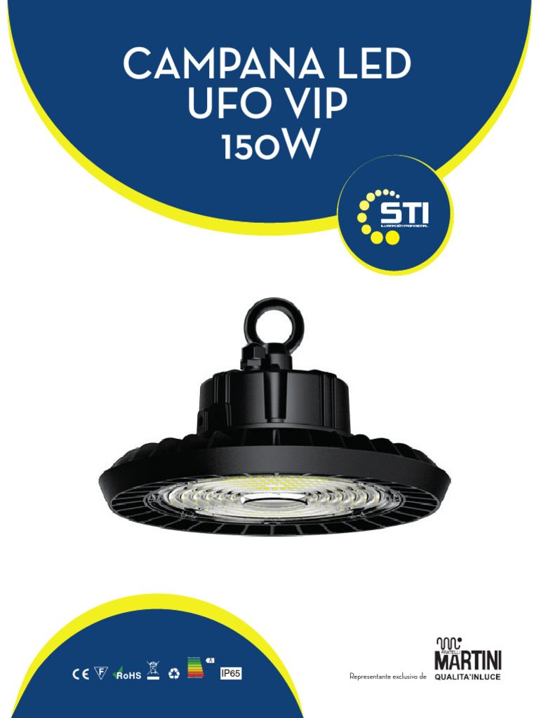 Campana LED UFO VIP 150W: Iluminación Eficiente | PDF | Diodo emisor de ...