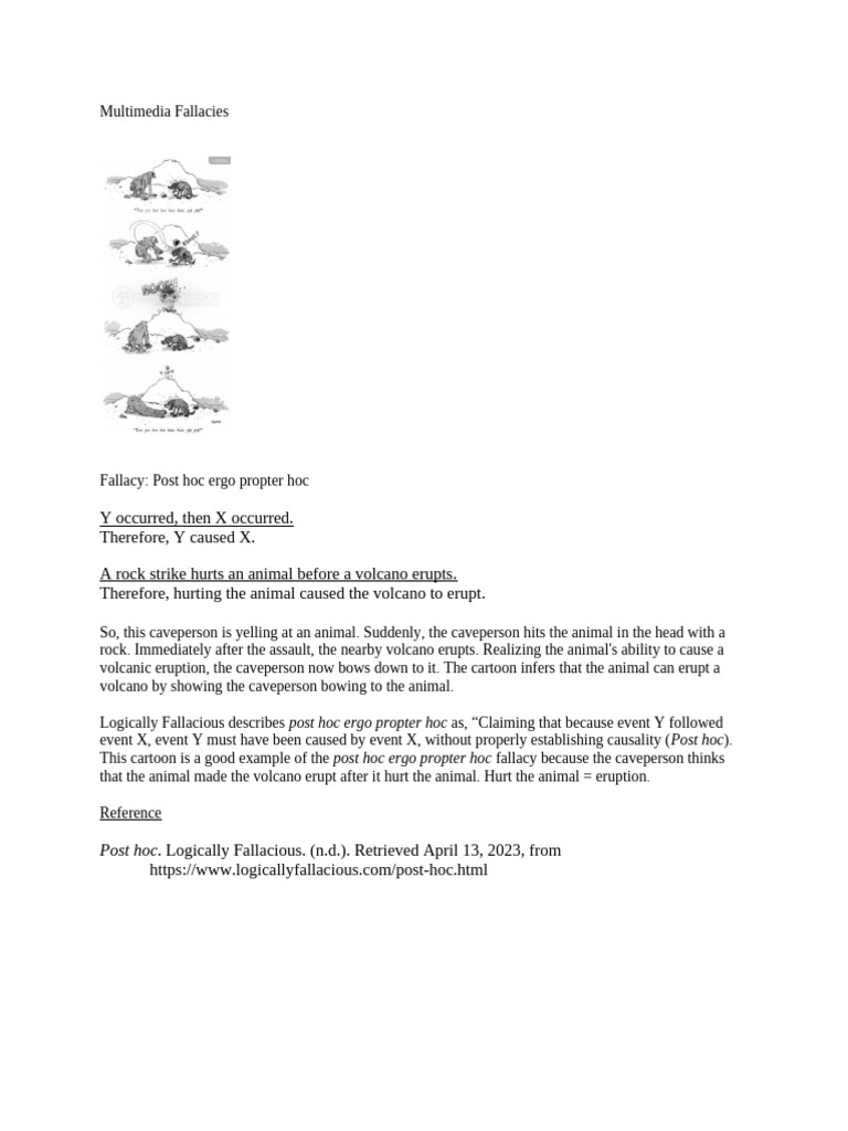 Understanding Post Hoc Fallacy | PDF