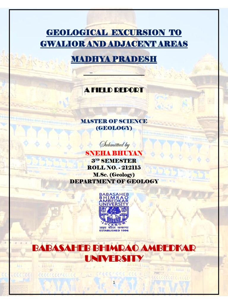 Geological Field Report: Gwalior Excursion | PDF | Sedimentary Rock ...