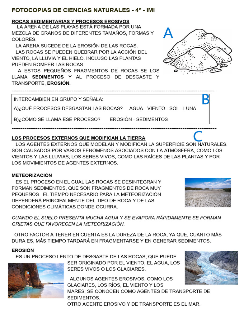 Fotocopias Gaspar Sept 22 | PDF | Roca (geología) | Erosión
