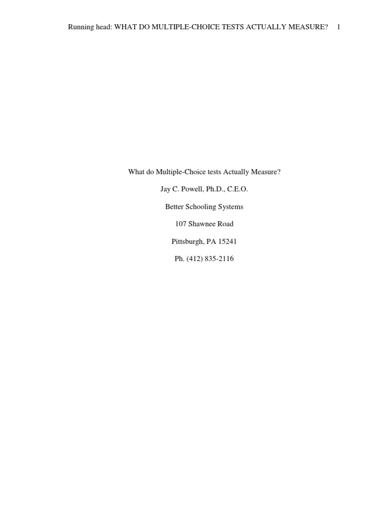 Understanding Multiple-Choice Test Metrics | PDF | Multiple Choice ...