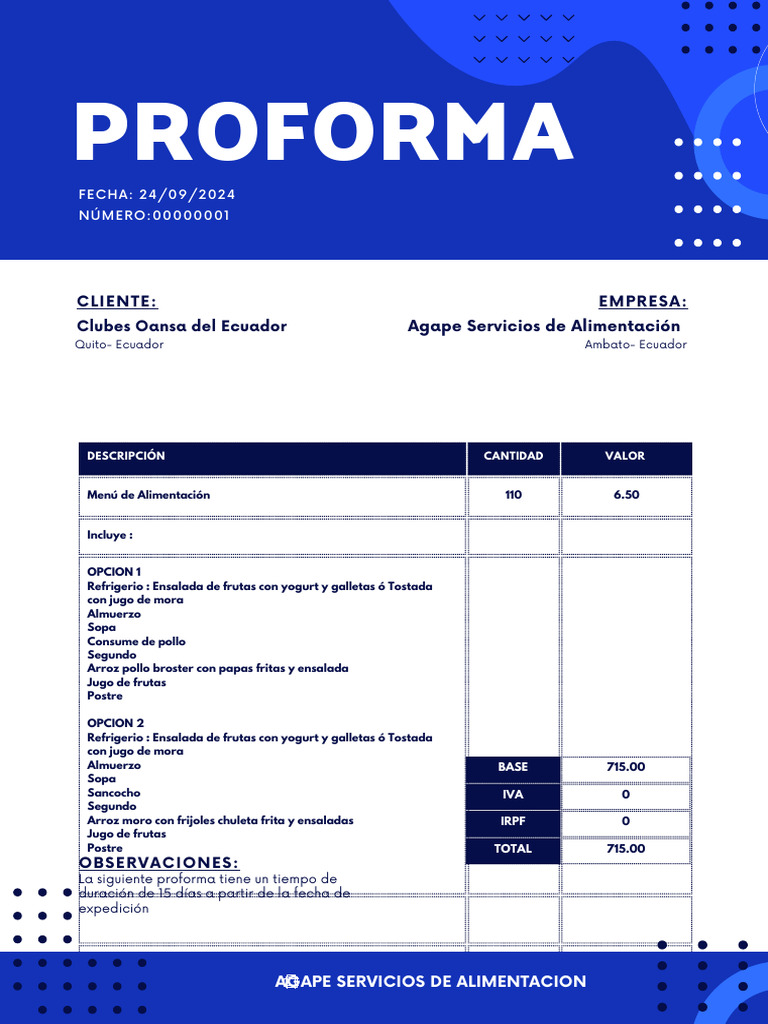 Proforma | PDF