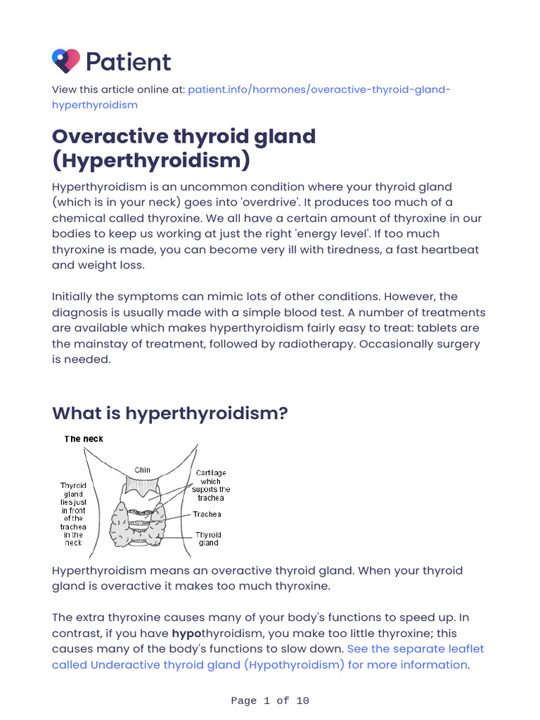 Understanding Hyperthyroidism Symptoms | PDF | Hyperthyroidism | Thyroid