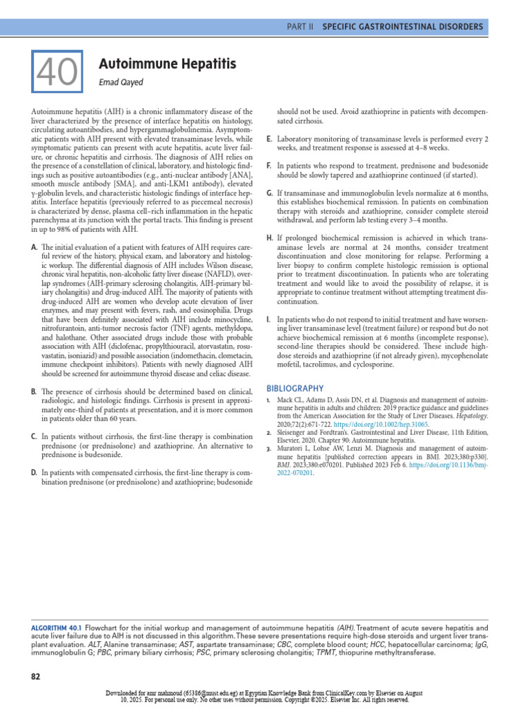 Autoimmune Hepatitis Diagnosis & Treatment | PDF | Hepatitis | Cirrhosis