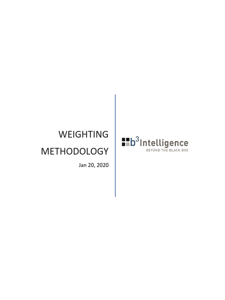 Weighting Methodology Explained | PDF | Sampling (Statistics) | Sample ...