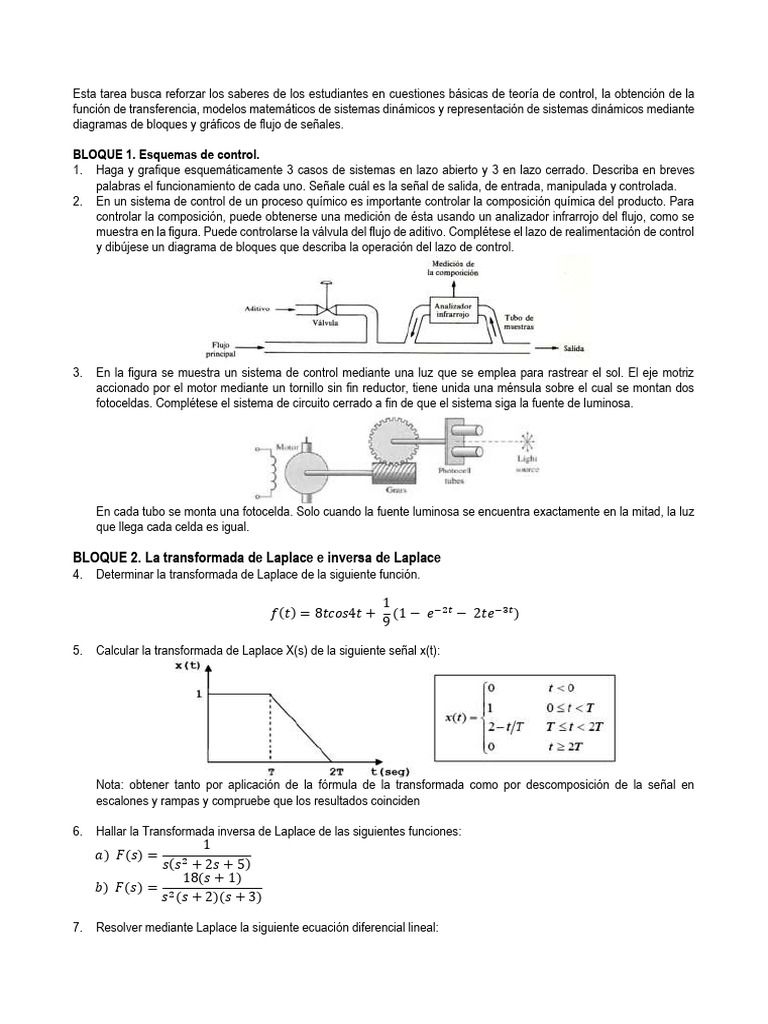 TAREA 1. Introduccion A La Teoria de Control Clasico | PDF | Teoría de ...
