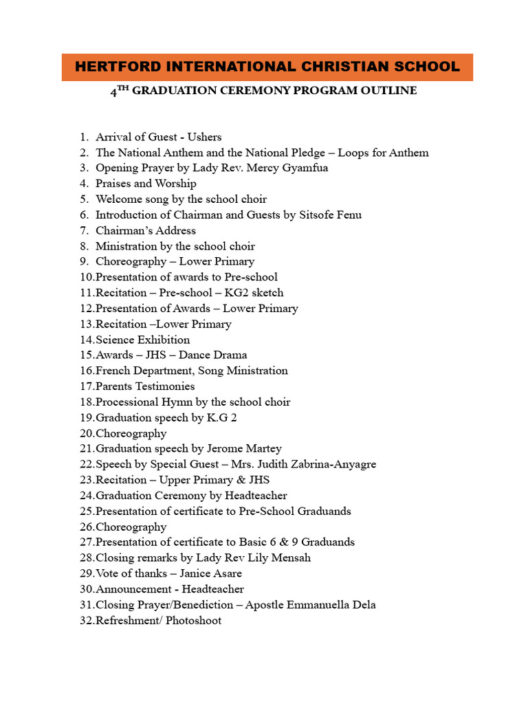Graduation Programe Outline | PDF