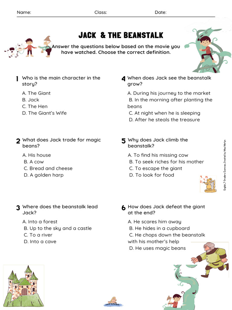 Narrative Text Exercise | PDF | Jack And The Beanstalk | European Folklore