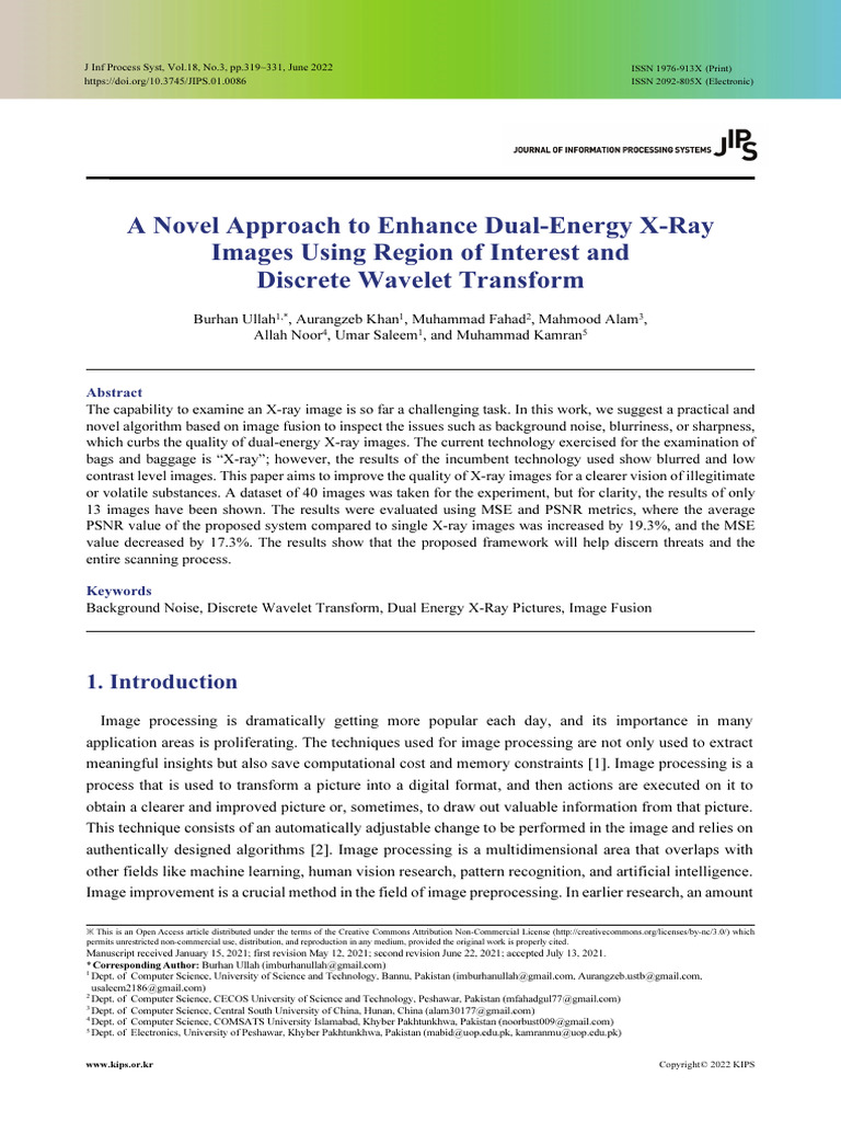 Journal Jips 18-3 806307448 | PDF | Wavelet | Signal Processing
