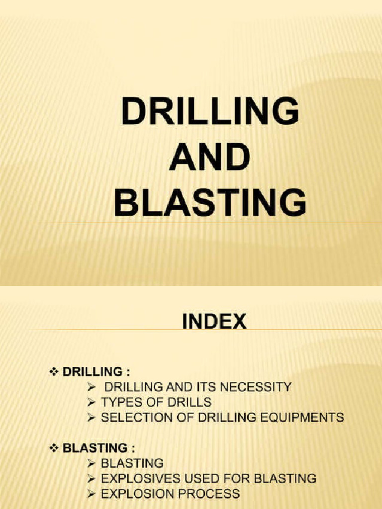 Drilling and Blasting 142940459 | PDF