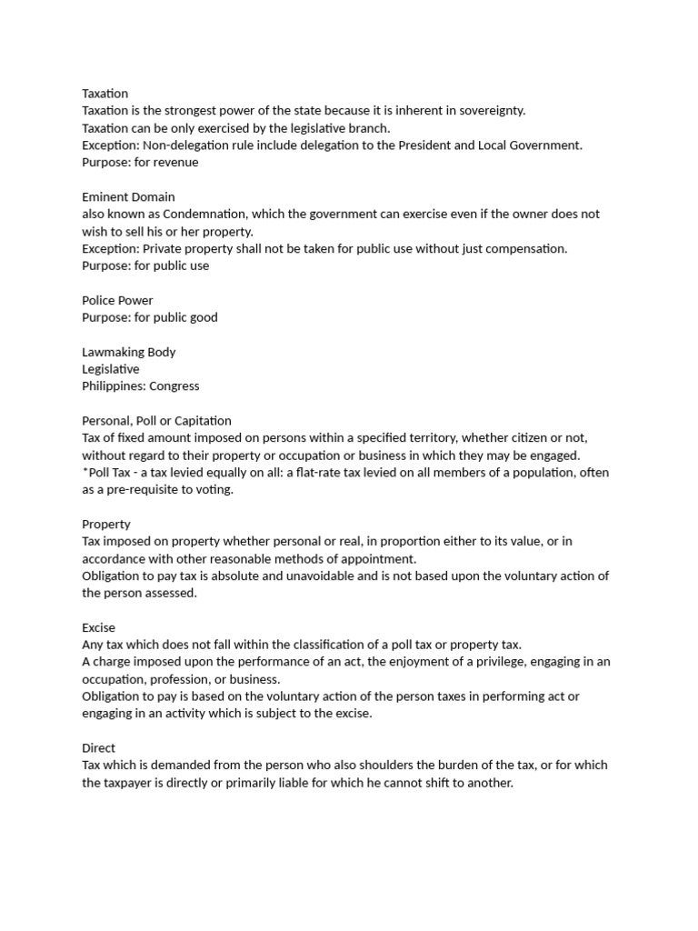 Additional Taxation Notes | PDF | Taxes | Ad Valorem Tax