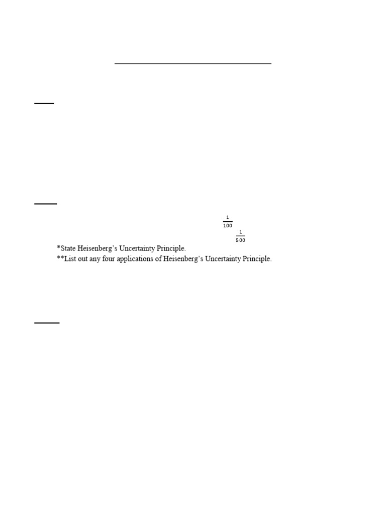 AP Model Questions (Mid 1) | PDF | Electron | Laser