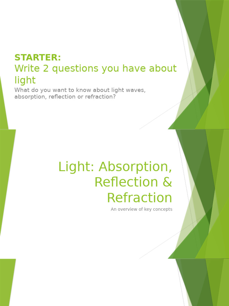 Reflection and Refraction | PDF | Reflection (Physics) | Refraction